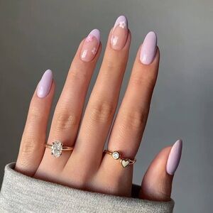 Lavender Floral Nails